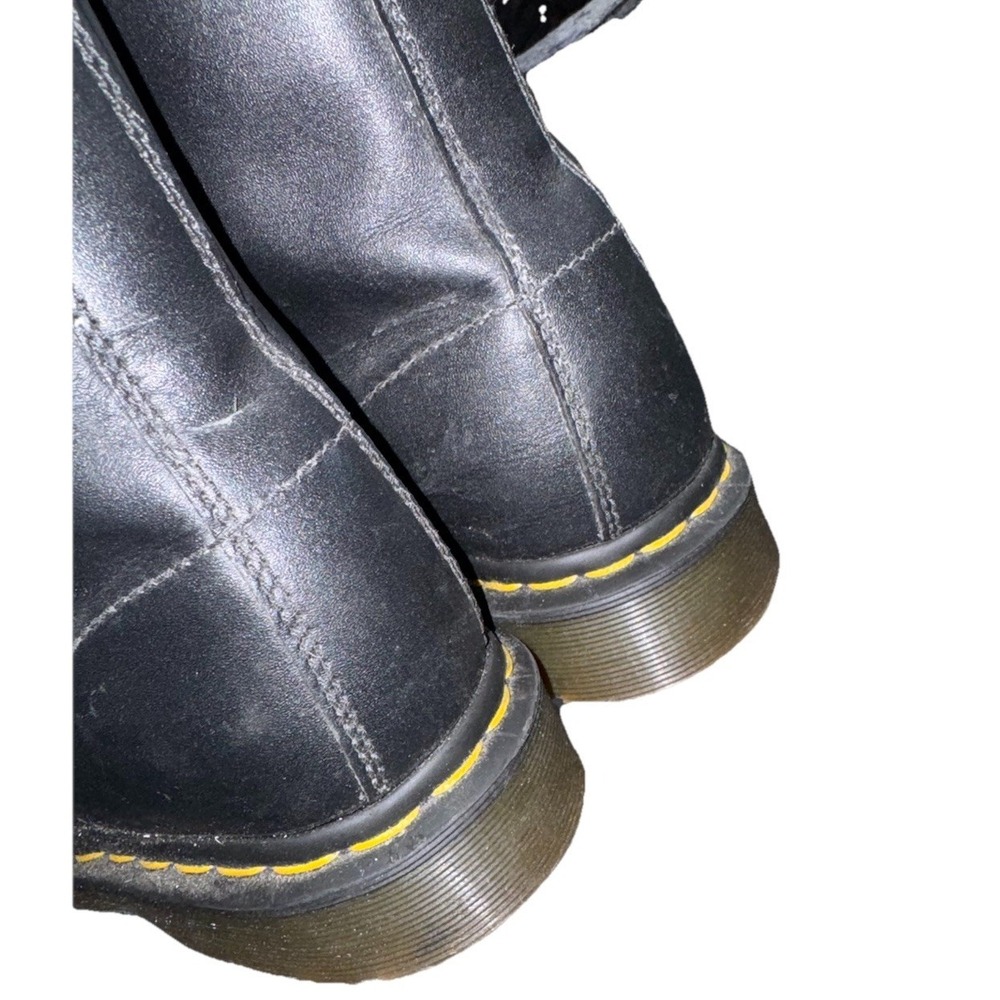 Dr. Martens 1460 Black Smooth Leather 8-Eye Lace Up Boots Women Sz 9 Men Sz 8 - Picture 7 of 10